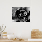 POSTER ROSE NOIR (Cuisine)