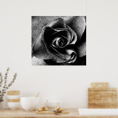 POSTER ROSE NOIR (Cuisine)