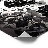 Poster Rose noir (Coin)