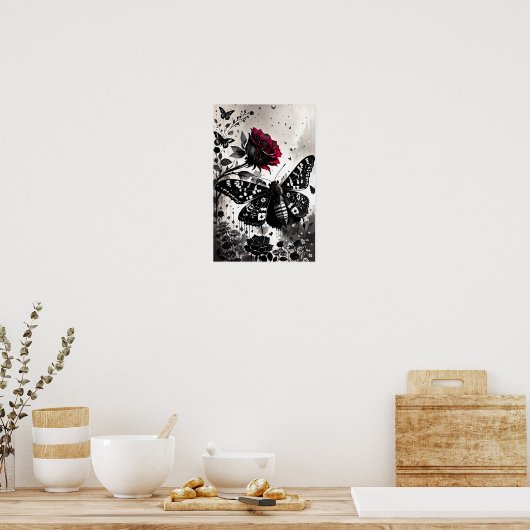 Poster Rose noir (Cuisine)