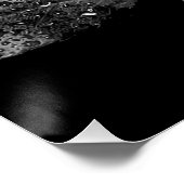 Poster Rose noir blanc (Coin)