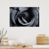 Poster Rose noire et blanche (Cuisine)