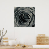 Poster Rose noire et blanche (Cuisine)
