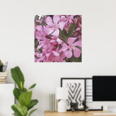 Poster Rose Oleander Rose Laurel Black Outline Art (Bureau à domicile)