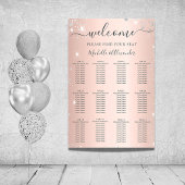 Poster Rose or argent mariage