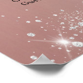 Poster Rose or argent parties scintillant mariage (Coin)