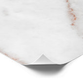 Poster Rose or cuivre blanc corail pierre marbre Carrara (Coin)