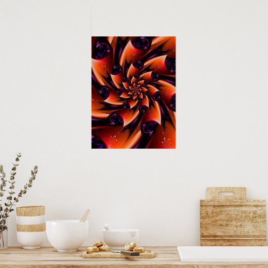 Poster Rose orange (Cuisine)