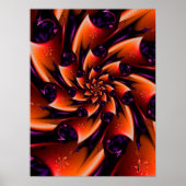 Poster Rose orange (Devant)