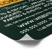 Poster Rose orange, fleuriste, fleuriste Publicité (Coin)