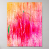 Poster Rose Orange Girly Art Moderne Neon tendance (Devant)