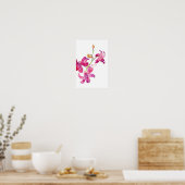 Poster rose Orchidée Baby Floral Sketch Imprimer (Cuisine)