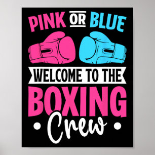 Poster Rose Ou Bleu Bienvenue À L'Équipage De Boxe Nouvea