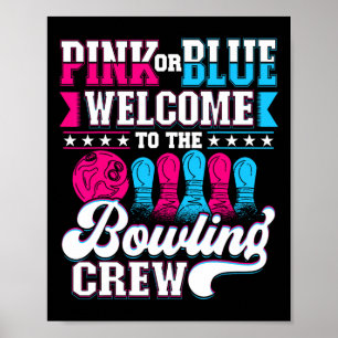 Poster Rose Ou Bleu Bienvenue À L'Équipe De Bowling Genre