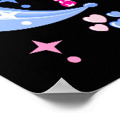 Poster Rose Ou Bleu Tante Vous Aime (Coin)