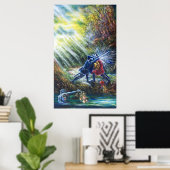 Poster ROSE OUBLIÉ combattant les chevaliers, l'argent et (Bureau à domicile)