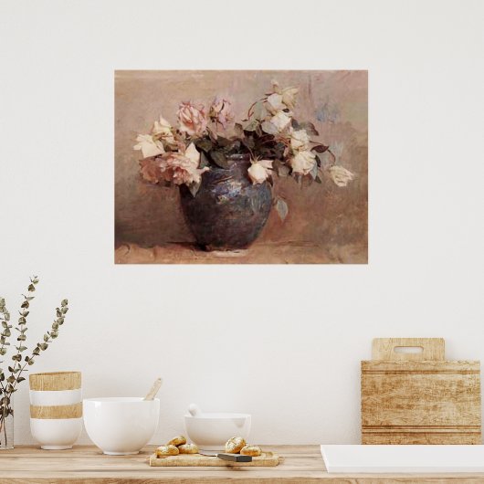 Poster Rose pâle (Cuisine)