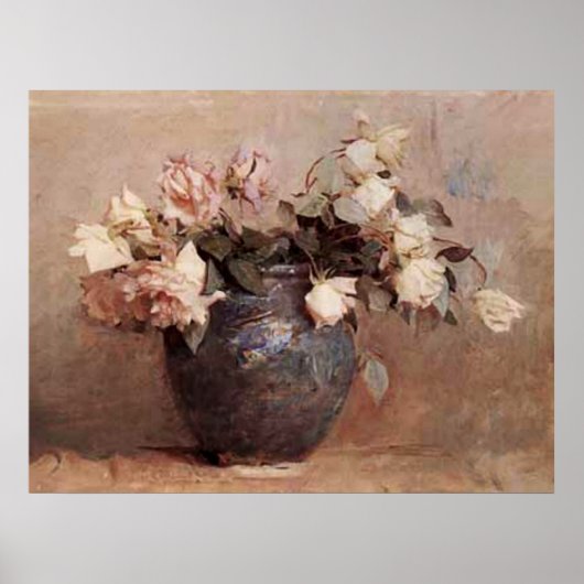 Poster Rose pâle (Devant)