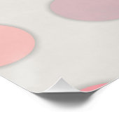 Poster Rose Pâle à Points Abstract sur Gris Clair (Coin)