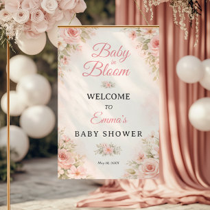 Poster Rose Pâle Bébé en Fleur Accueil Floral