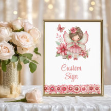 Rose Pâle Fantaisiste Fée Floral 4ème Anniversaire