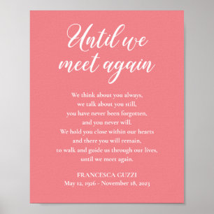 Poster Rose Pâle Jusqu'à Ce Que Nous Nous Revoyions Poème