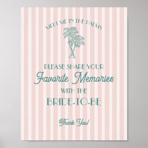 Poster Rose Palm Springs Souvenirs préférés avec la marié