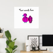 Poster Rose paon mignon (Bureau à domicile)