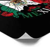 Poster Rose papillon Viva Mexico (Coin)