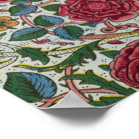 Poster Rose par William Morris (Coin)
