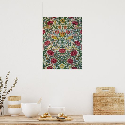 Poster Rose par William Morris (Cuisine)
