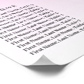 Poster Rose Parties scintillant or Anniversaire Plan de s (Coin)