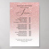 Poster Rose Parties scintillant or Blush Sparkle Salon Pr (Devant)