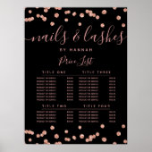 Poster Rose Parties scintillant or Confetti Salon Prix Me (Devant)