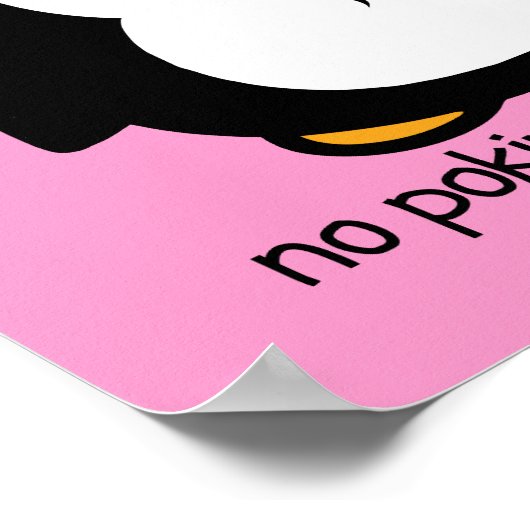 Poster Rose Pas De Poing Le Pingouin (Coin)