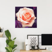 Poster Rose Peach (Bureau à domicile)
