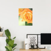 Poster Rose Peach - choisir la taille (Bureau à domicile)