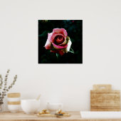 Poster Rose peint à l'huile (Cuisine)