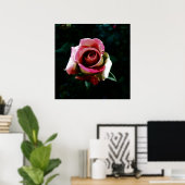 Poster Rose peinte à l'huile (Bureau à domicile)