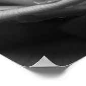 Poster Rose Pétale Monochromatique Éthérée Macro (Coin)