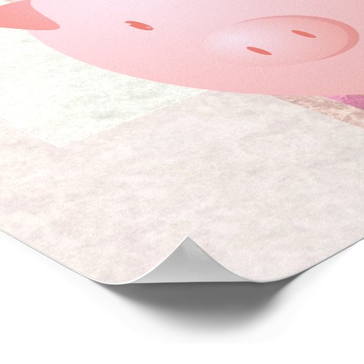 Poster rose Piggy (Coin)