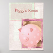 Poster rose Piggy (Devant)