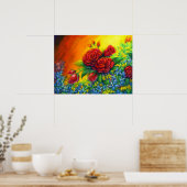 Poster Rose Plumage (Cuisine)