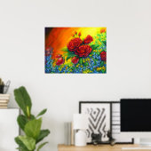 Poster Rose Plumage (Bureau à domicile)