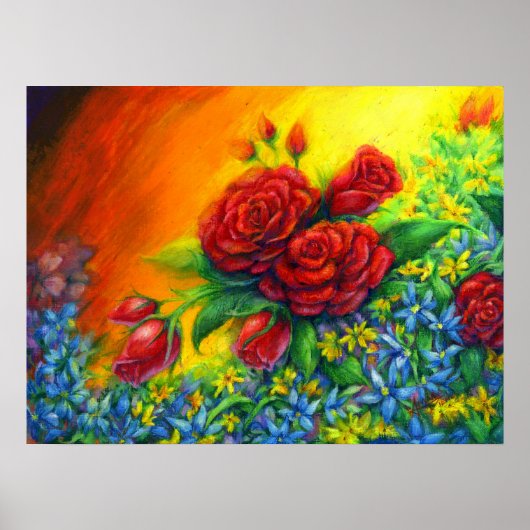 Poster Rose Plumage (Devant)