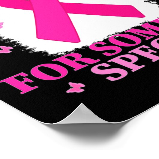 Poster Rose pour quelqu'un spécial cancer du sein World C (Coin)