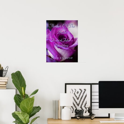 Poster Rose pourpre (Bureau à domicile)