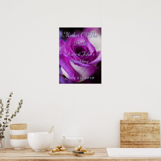 Poster Rose pourpre (Cuisine)