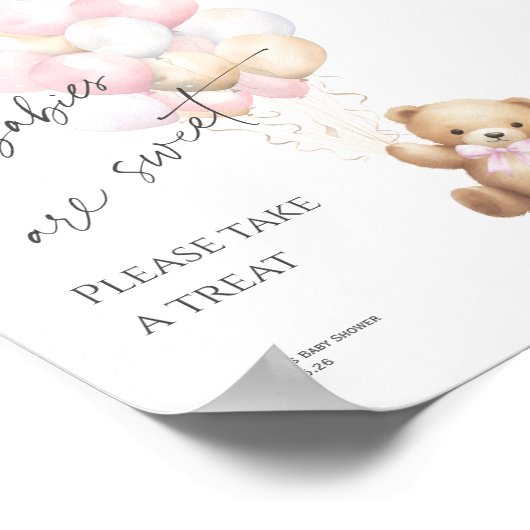 Poster rose Prendre une gâterie fille douche Bearly wait (Coin)