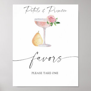 Poster Rose Prosecco - faveurs de la mariée s'il vous pla